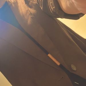 Express chocolate brown xl oversized linen jacket